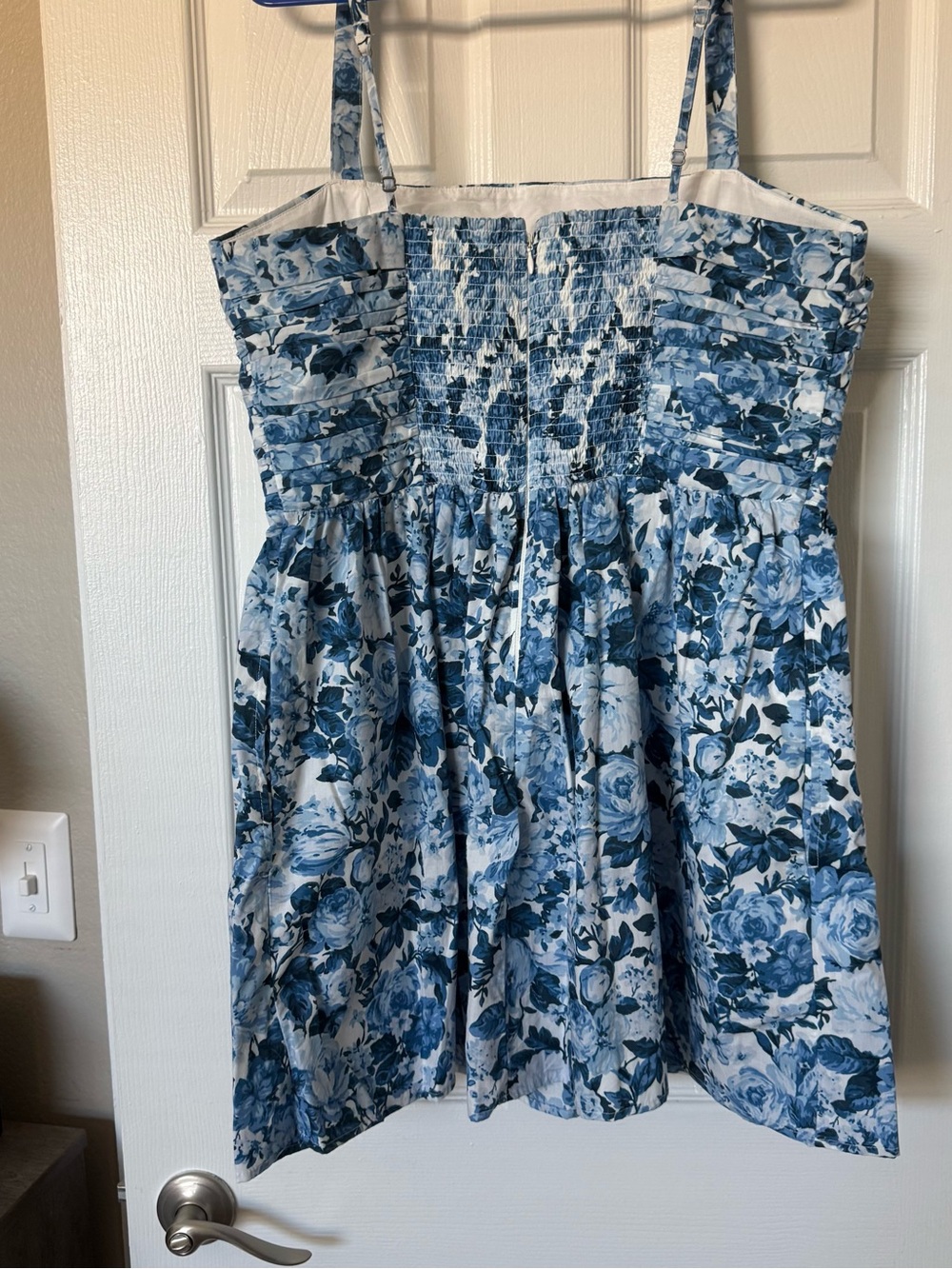 Abercrombie & Fitch Blue Floral Ruched Sundress - Picture 6 of 7